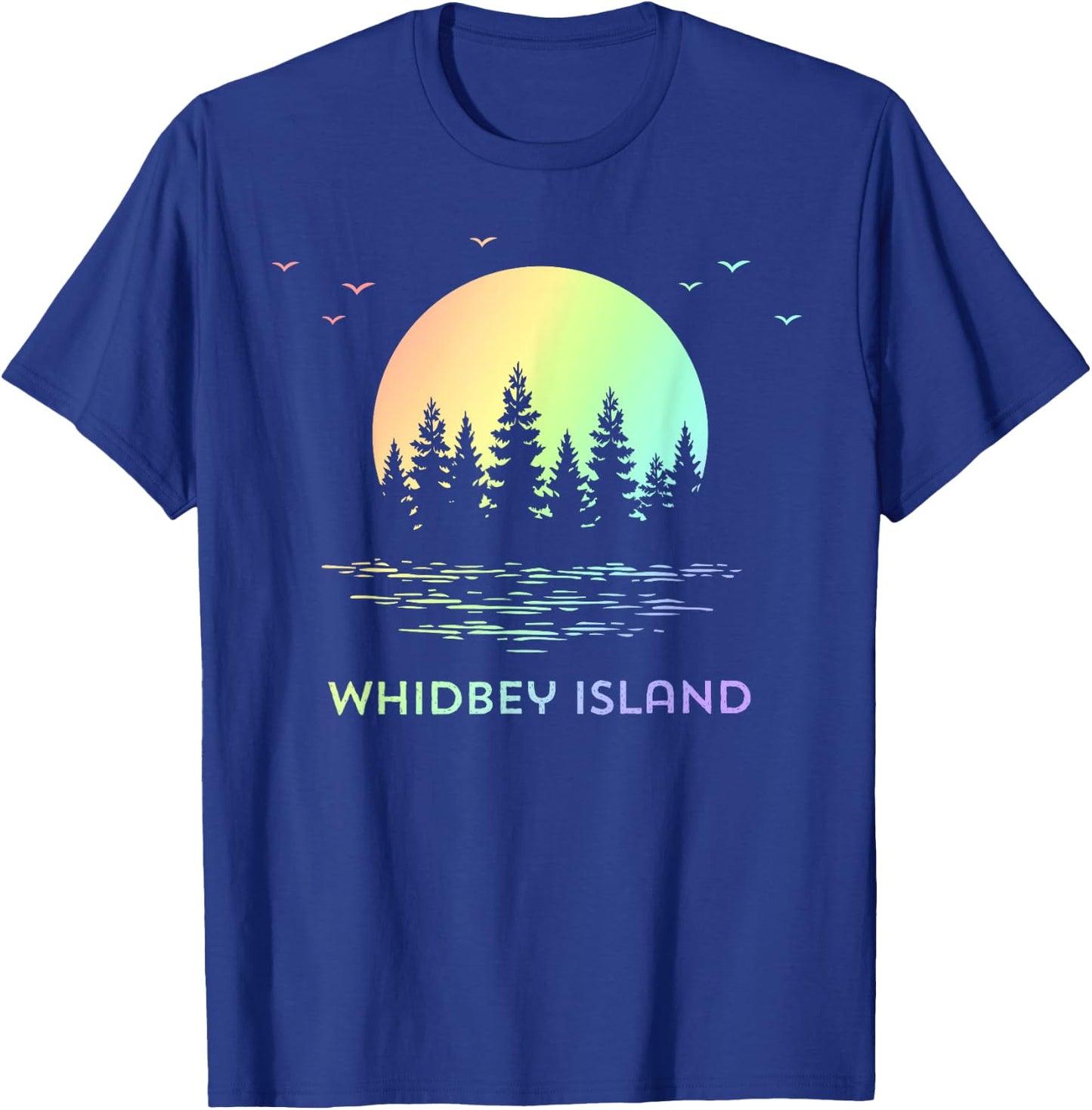 Whidbey Island Washington Sunset Design Nature T-Shirt - T-Shirt | Royal