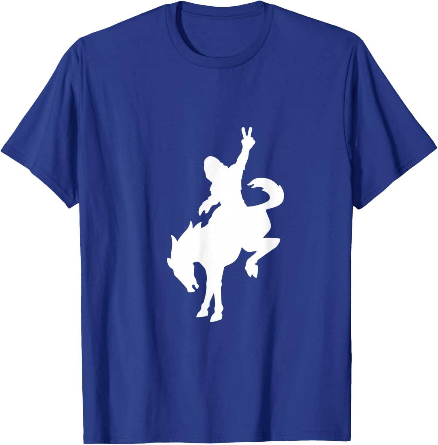 Sasquatch Riding Bronco T-Shirt - T-Shirt | Royal