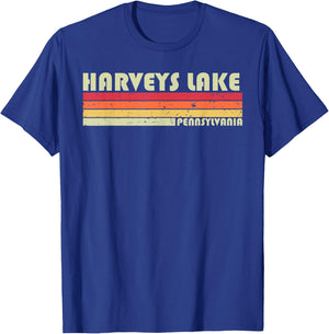HARVEYS LAKE PENNSYLVANIA Funny Fishing Camping Summer Gift T-Shirt - T-Shirt | Royal