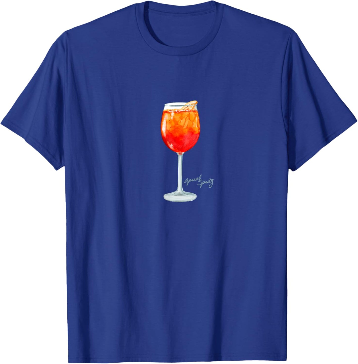 Aperol Spritz Italian Cocktail Elegant Portrait Vintage T-Shirt - T-Shirt | Royal