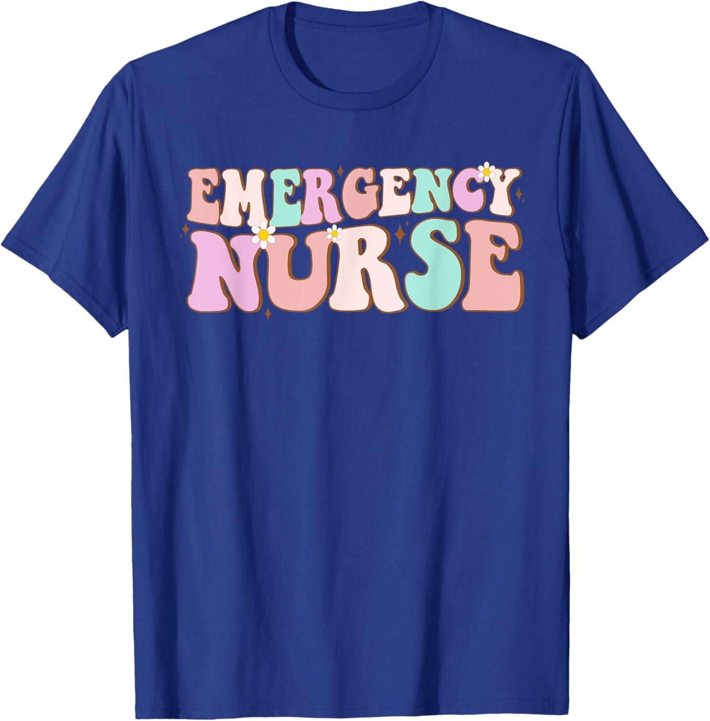 groovy ER Nurse Emergency Nurse School women nursing Room T-Shirt - T-Shirt | Royal