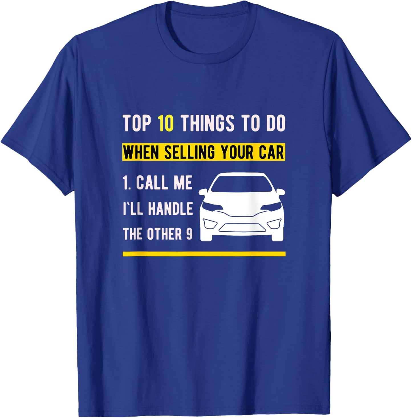 Car Salesman For Auto Seller Who Love Vintage Car T-Shirt - T-Shirt | Royal