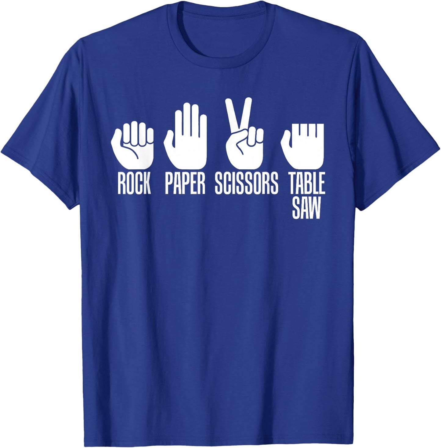 Carpenters Rock Paper Scissor Table Saw Fathers Day T-Shirt - T-Shirt | Royal