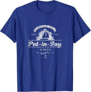 Put-in-Bay Sailboat Vintage Nautical Throwback T-Shirt - T-Shirt | Royal