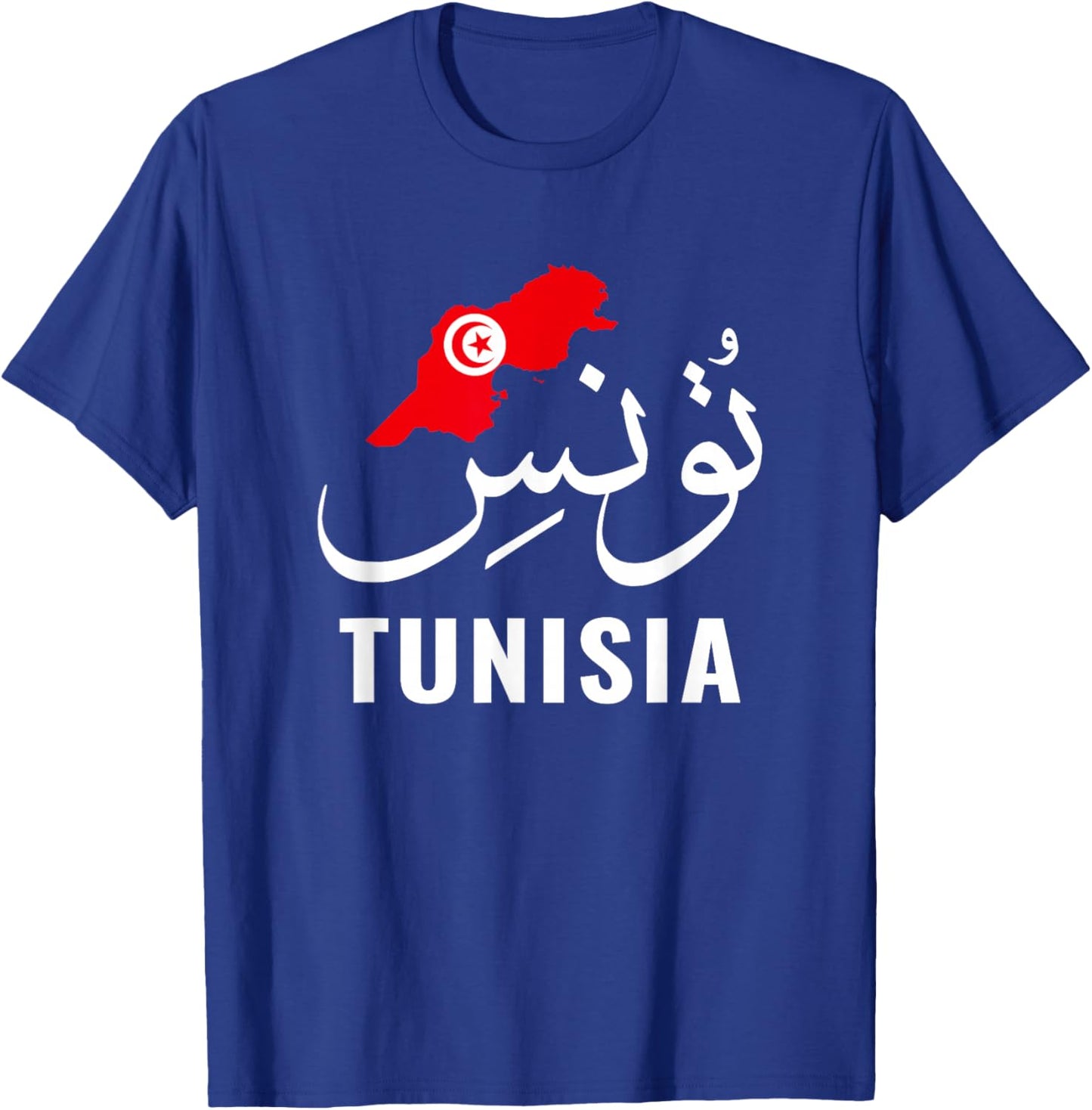 Tunesien Name in arabisch Tunesien Karte Tunesien Flagge Tunesien T-Shirt - T-Shirt | Royal