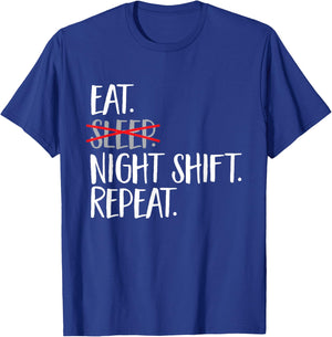 Night Shift Nurse Overnight Shift Night Shift T-Shirt - T-Shirt | Royal