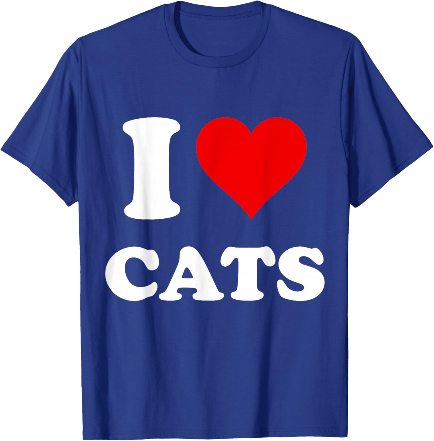 I Heart Cats I Love Cats T-Shirt - T-Shirt | Royal