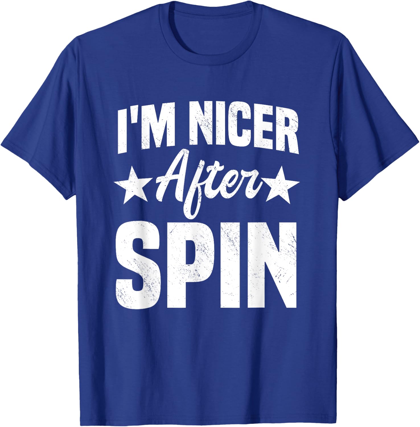 Indoor Cycling Instructor Stationary Bike Nicer After Spin T-Shirt - T-Shirt | Royal