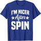 Indoor Cycling Instructor Stationary Bike Nicer After Spin T-Shirt - T-Shirt | Royal