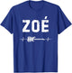 Zoé Guitar Heartbeat Music Guitarist Retro Vintage T-Shirt - T-Shirt | Royal