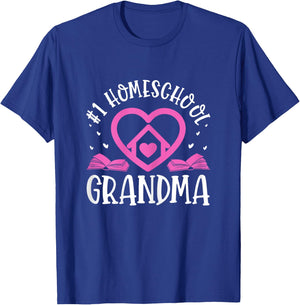 Homeschool Grandma Homeschooling Grandmother T-Shirt - T-Shirt | Royal