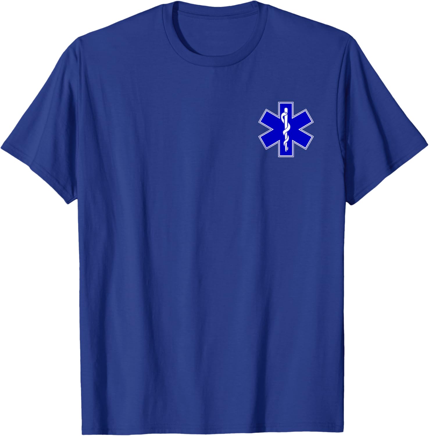 Star of Life Rod of Asclepius Emt Ems Paramedic Medic T-Shirt - T-Shirt | Royal