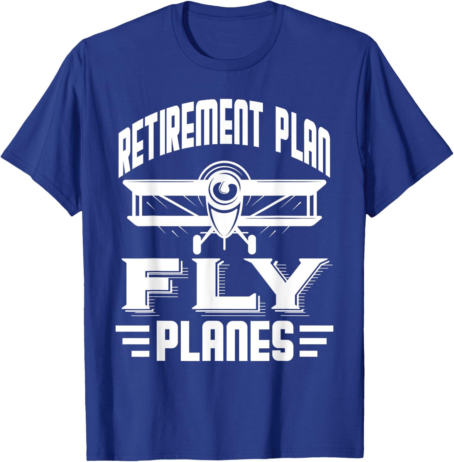 Pilot Retirement Plan Planes Flying Airplane Airline Captain T-Shirt - T-Shirt | Royal