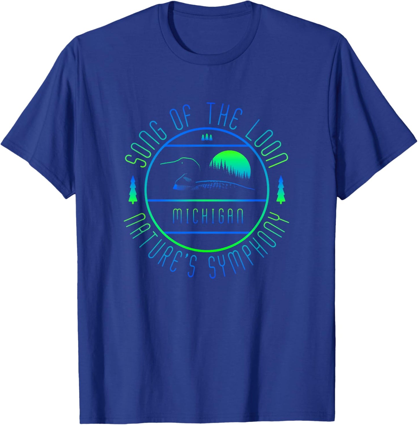 Michigan - Song Of The Loon - Michigan Loon T-Shirt - T-Shirt | Royal