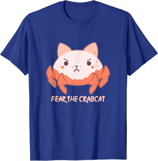 Fear the Crabcat - Funny Crab cat Cryptid Cryptozoology T-Shirt - T-Shirt | Royal