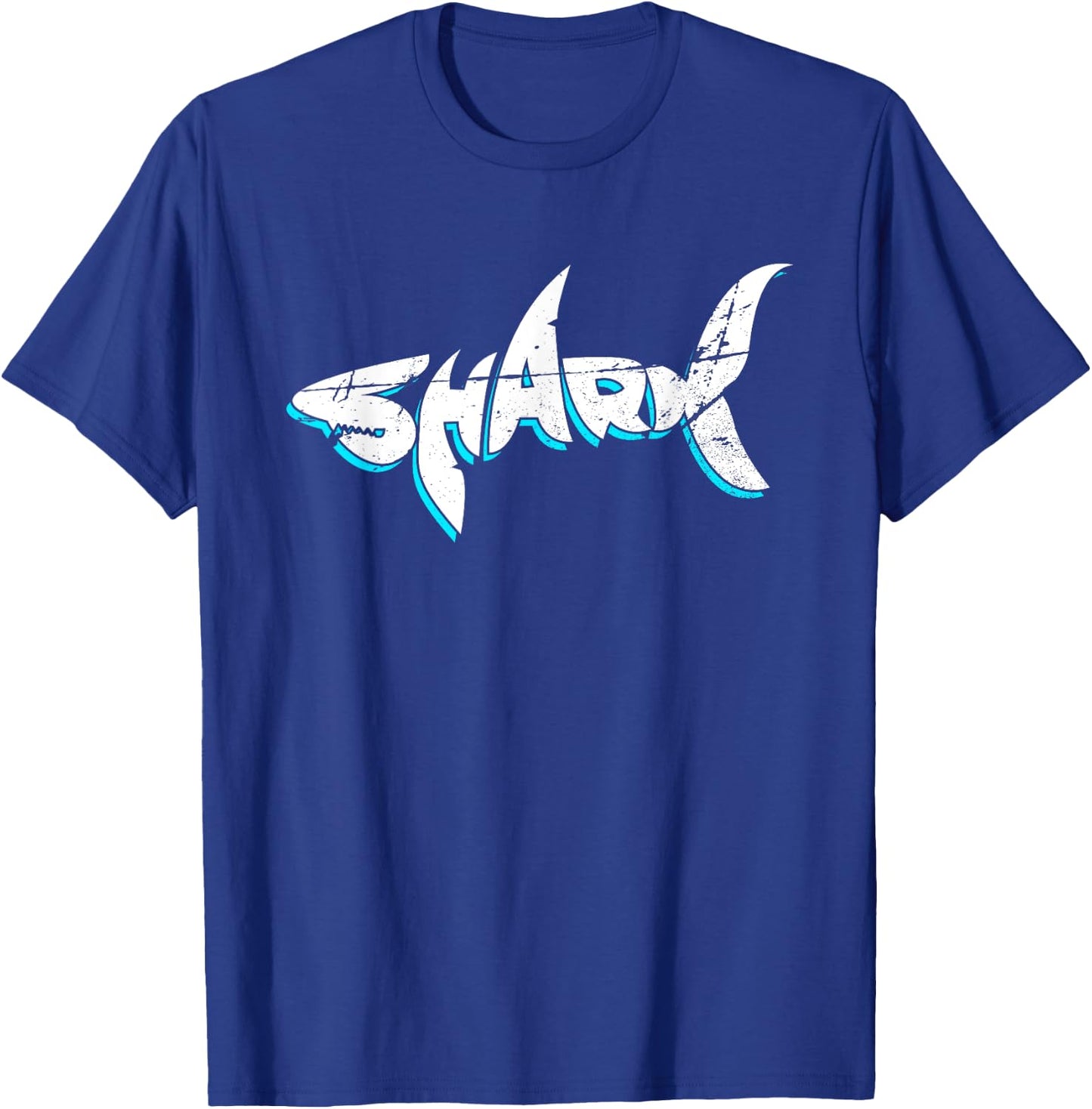 Week Of The Shark Distressed Retro Vintage Love Sharks Gift T-Shirt - T-Shirt | Royal