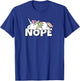 Lazy Unicorn Nope T-Shirt - T-Shirt | Royal