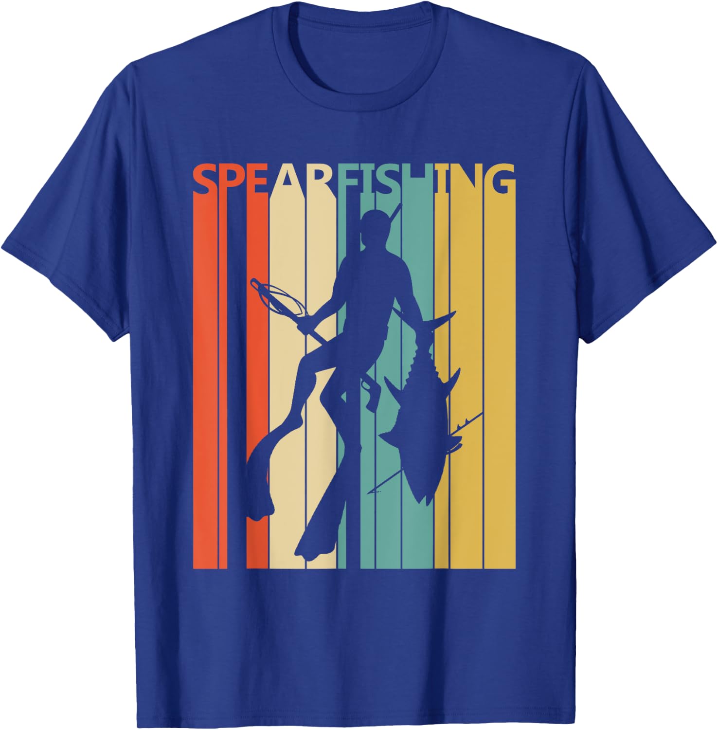 Vintage Spearfishing T-Shirt - T-Shirt | Royal