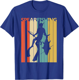 Vintage Spearfishing T-Shirt - T-Shirt | Royal