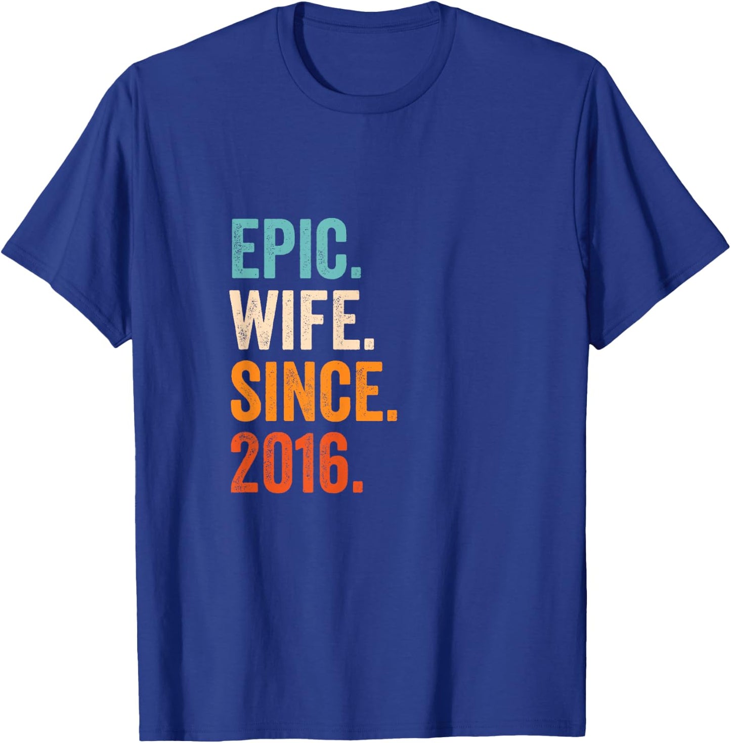 Epic Wife Since 2016 | 9th wedding anniversary 9 years T-Shirt - T-Shirt | Royal