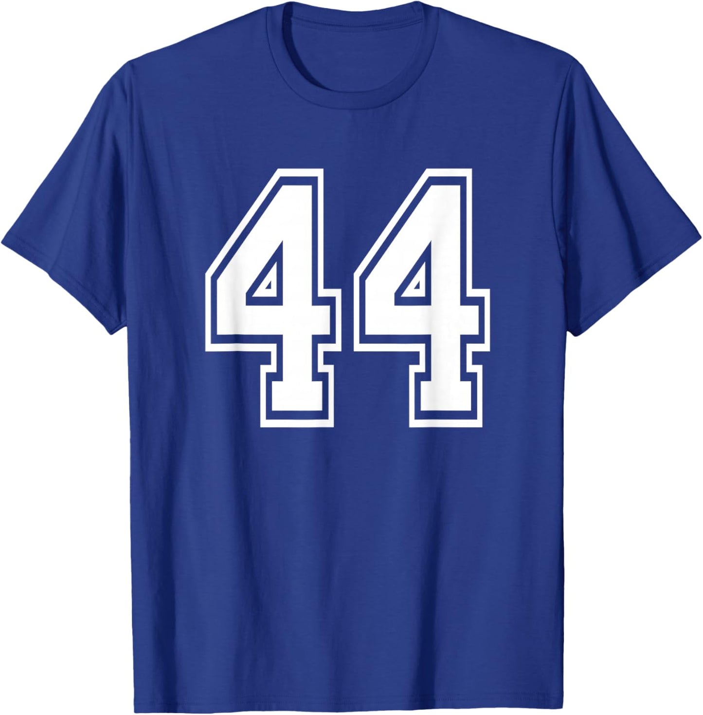 Number 44 Numbered Uniform Sports Jersey Team 44th Birthday T-Shirt - T-Shirt | Royal