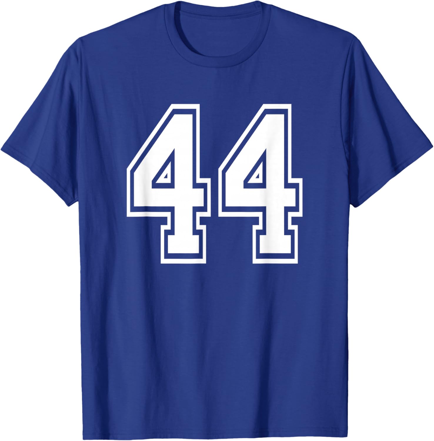 Number 44 Numbered Uniform Sports Jersey Team 44th Birthday T-Shirt - T-Shirt | Royal