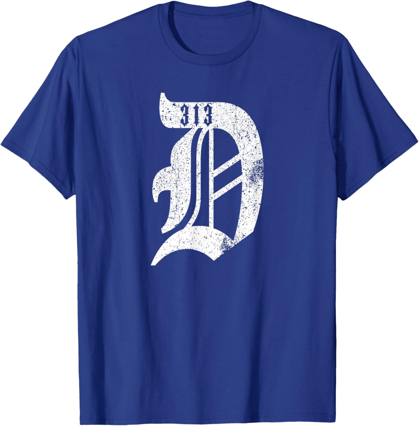 Detroit D Shirt | Detroit 313 Shirt | Detroit Michigan T-Shirt - T-Shirt | Royal