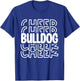 Bulldog Cheer High School Sports Team Mascot Football Cheer Men Women T-Shirt - T-Shirt | Royal