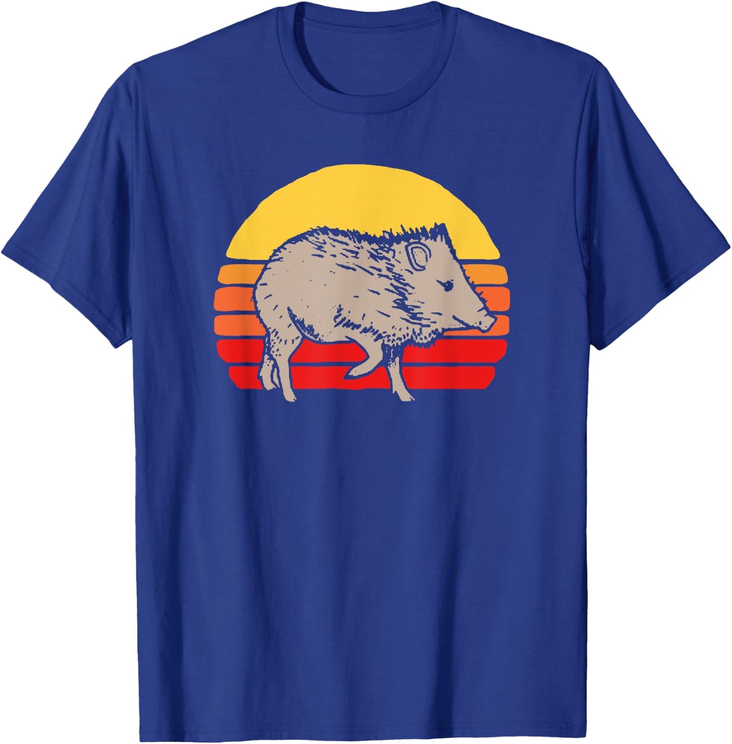 Javelina Vintage Retro 80s Sunset Cute Funny Arizona T-Shirt - T-Shirt | Royal