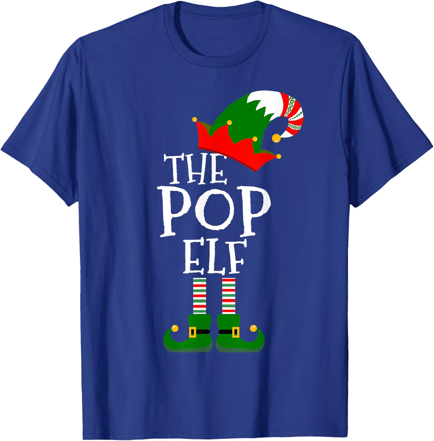 Easy The Pop Elf Costume Matching Family Group Christmas T-Shirt - T-Shirt | Royal