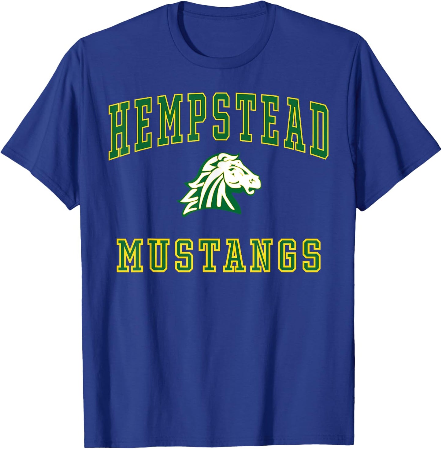 Hempstead High School Mustangs C1 T-Shirt - T-Shirt | Royal