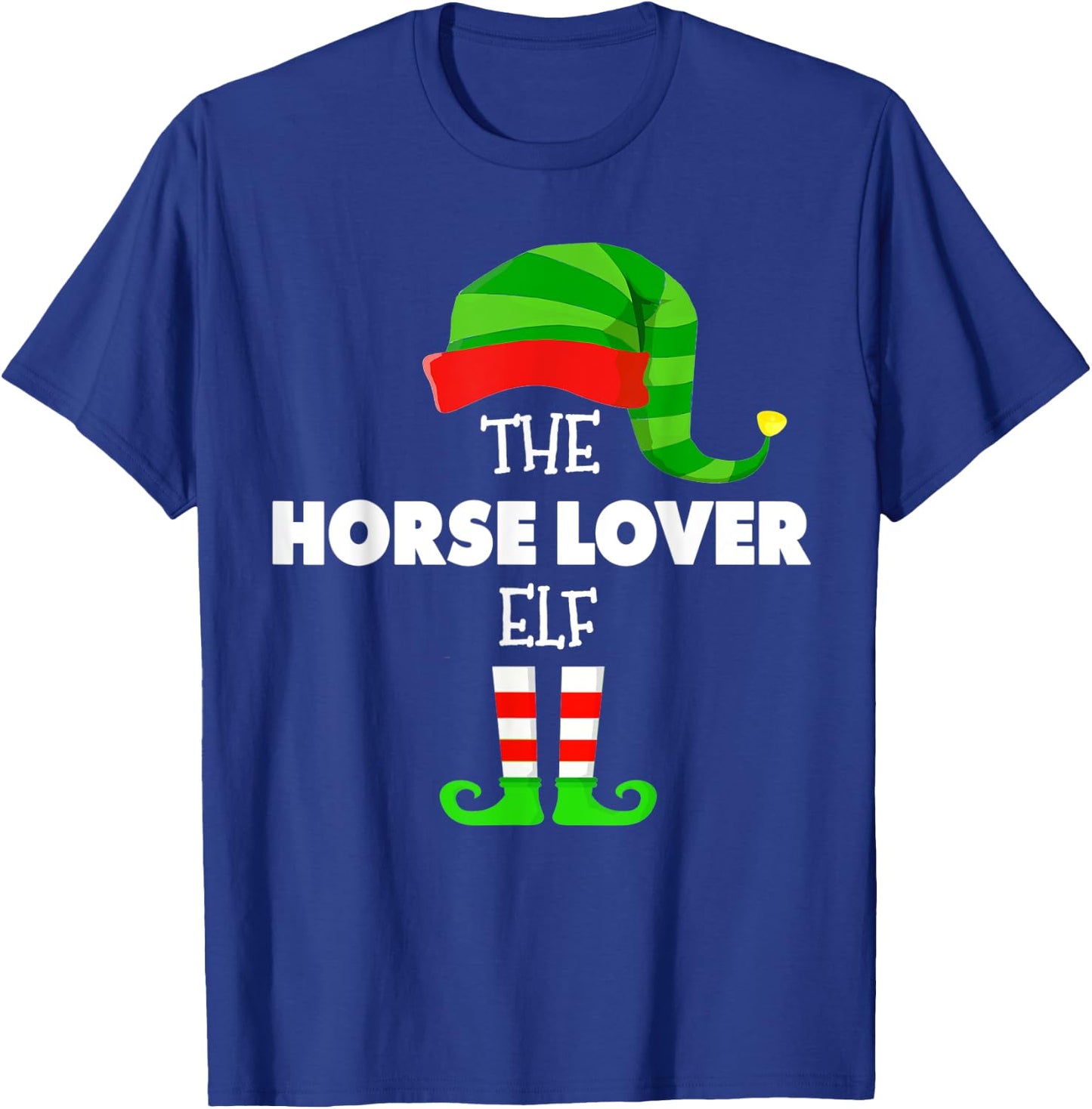The HORSE LOVER ELF Group Matching Family Christmas PJS T-Shirt - T-Shirt | Royal