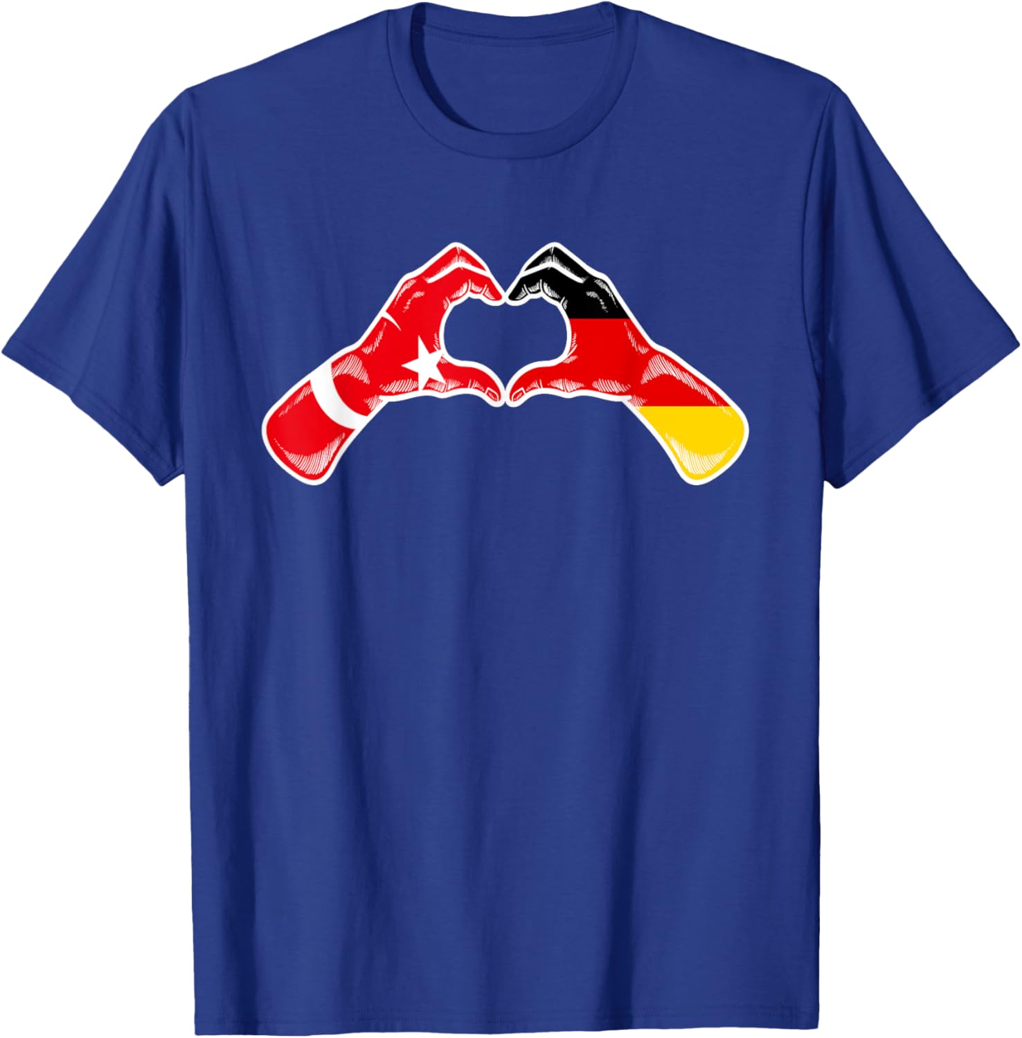 Türkei Deutschland Flagge - Türkisch Deutsches Herz T-Shirt - T-Shirt | Royal