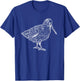 Woodcock Bird Hand-Drawn Wildlife Nature Flying T-Shirt - T-Shirt | Royal
