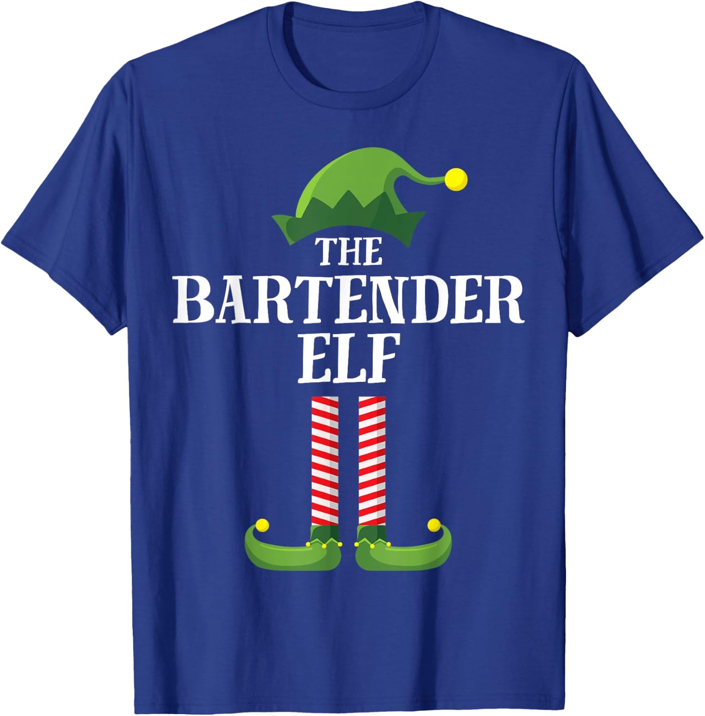 Bartender Elf Matching Family Group Christmas Party Pyjamas T-Shirt - T-Shirt | Royal