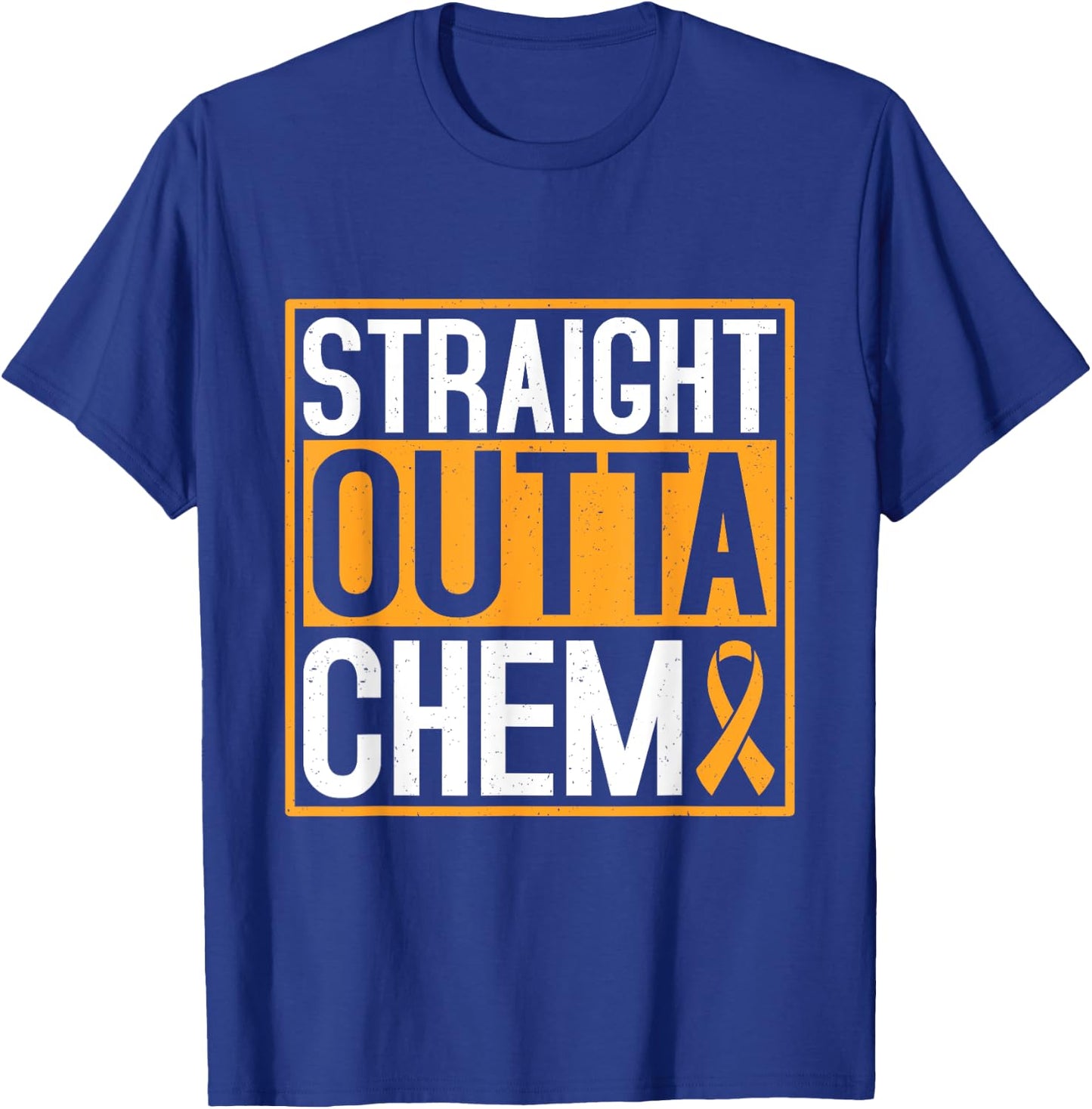 Straight outta chemo Childhood Cancer Awareness T-Shirt - T-Shirt | Royal