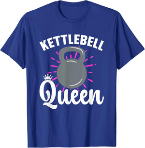 Kettlebell Queen Workout Fitness Training Kettlebell T-Shirt - T-Shirt | Royal