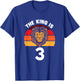 The King Is 3 Animal Themed Lion 3rd Birthday Party Apparel T-Shirt - T-Shirt | Royal