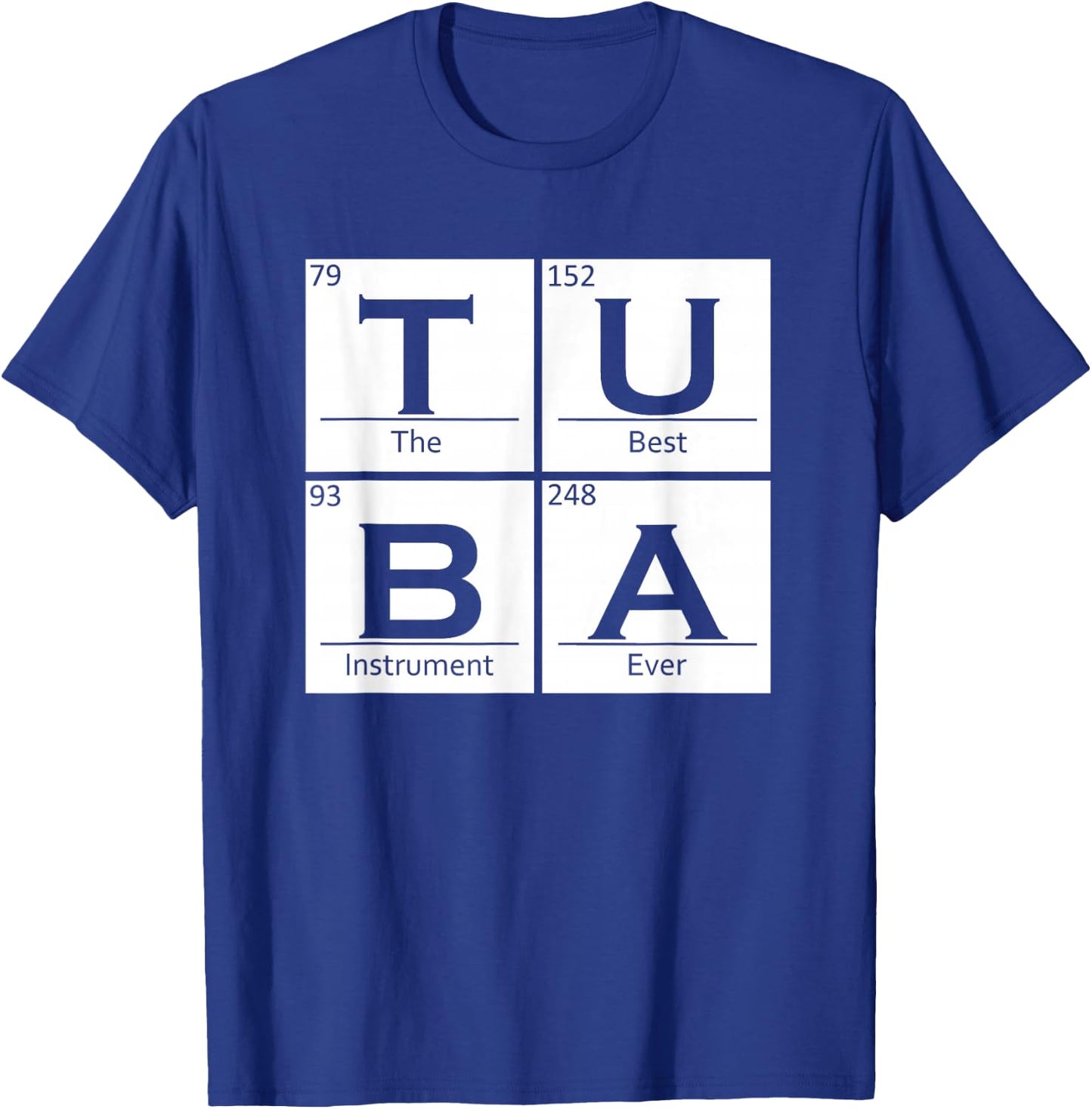 Tuba Chemistry Elements Tubist Jazz Music Tuba Player T-Shirt - T-Shirt | Royal