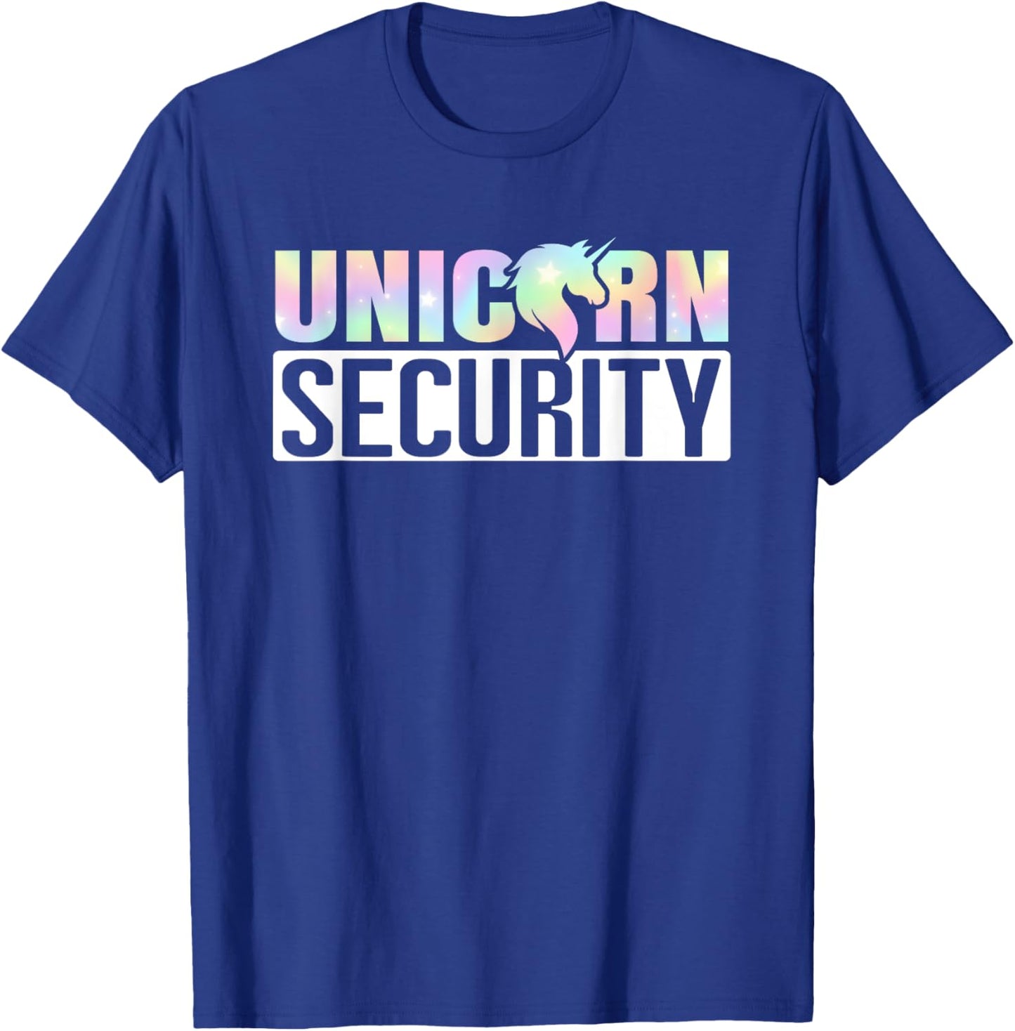 Halloween Mom Dad Daughter Adult Costume Unicorn Security T-Shirt - T-Shirt | Royal
