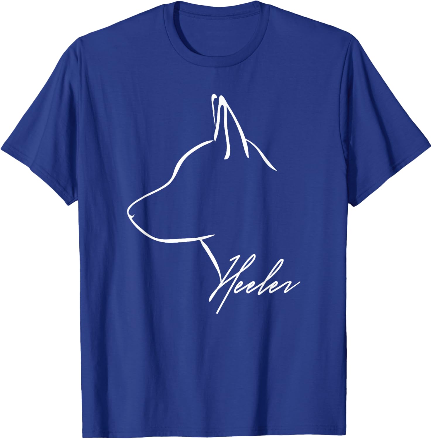 Blue Heeler Cattle Dog Profile Dog Lover Gift Dog T-Shirt - T-Shirt | Royal
