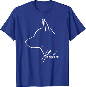 Blue Heeler Cattle Dog Profile Dog Lover Gift Dog T-Shirt - T-Shirt | Royal