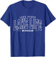 Lake Life Minimalist Huron Lake Summer Vacation Babe T-Shirt - T-Shirt | Royal