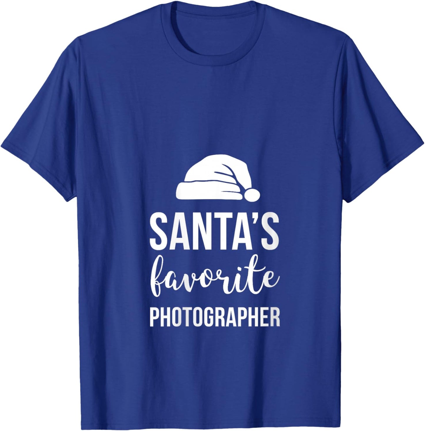 Santa's Favorite Photographer Funny Christmas V-Neck T-Shirt - T-Shirt | Royal