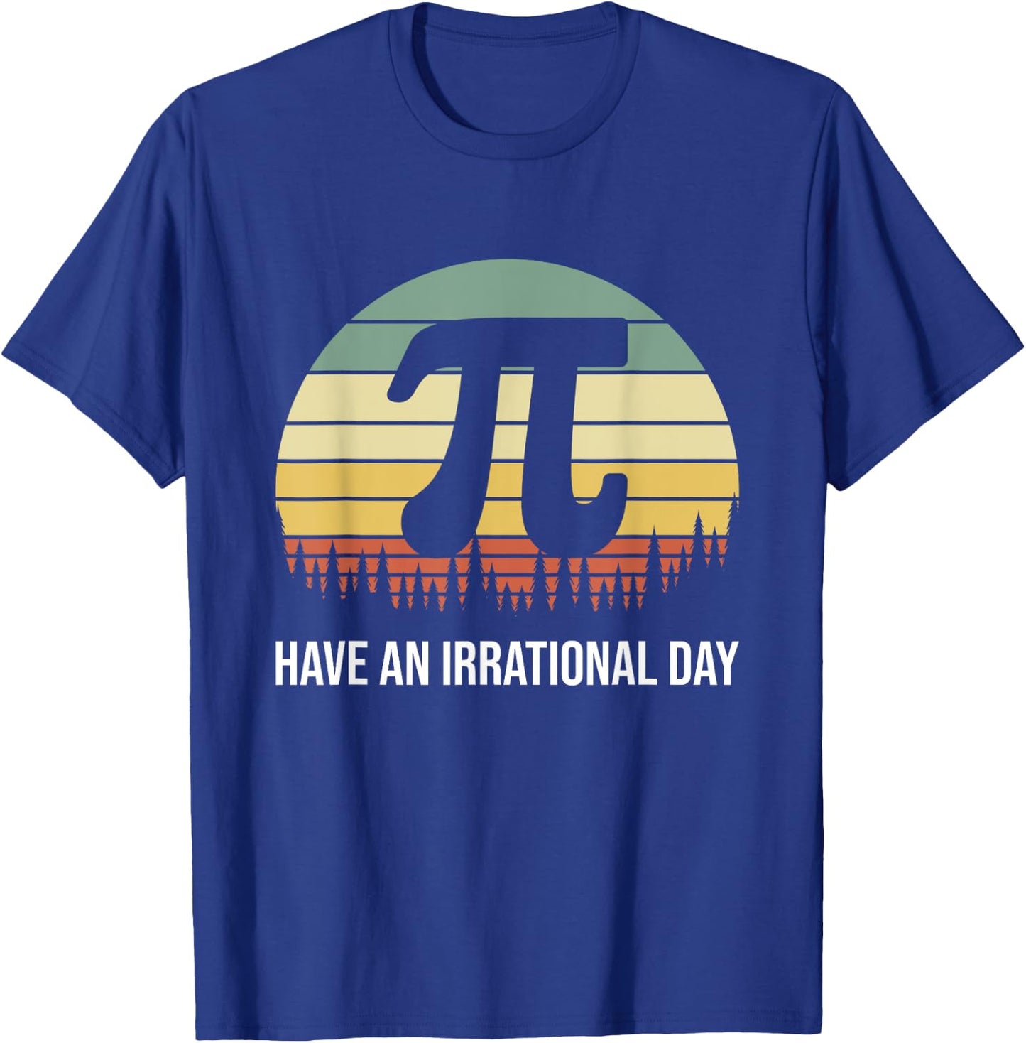 Irrational Pi Day Retro Science Math Equation Teacher Nerd T-Shirt - T-Shirt | Royal