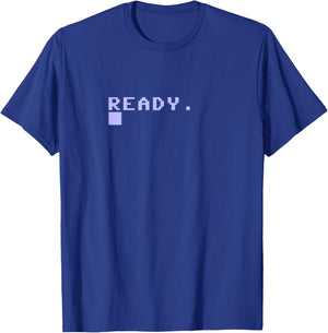 Ready C64 Home Computer 80's Retro Gamer Coder Memento Gift T-Shirt - T-Shirt | Royal