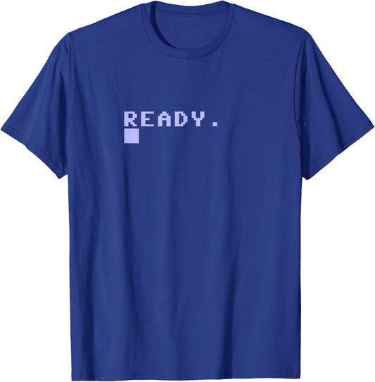 Ready C64 Home Computer 80's Retro Gamer Coder Memento Gift T-Shirt - T-Shirt | Royal