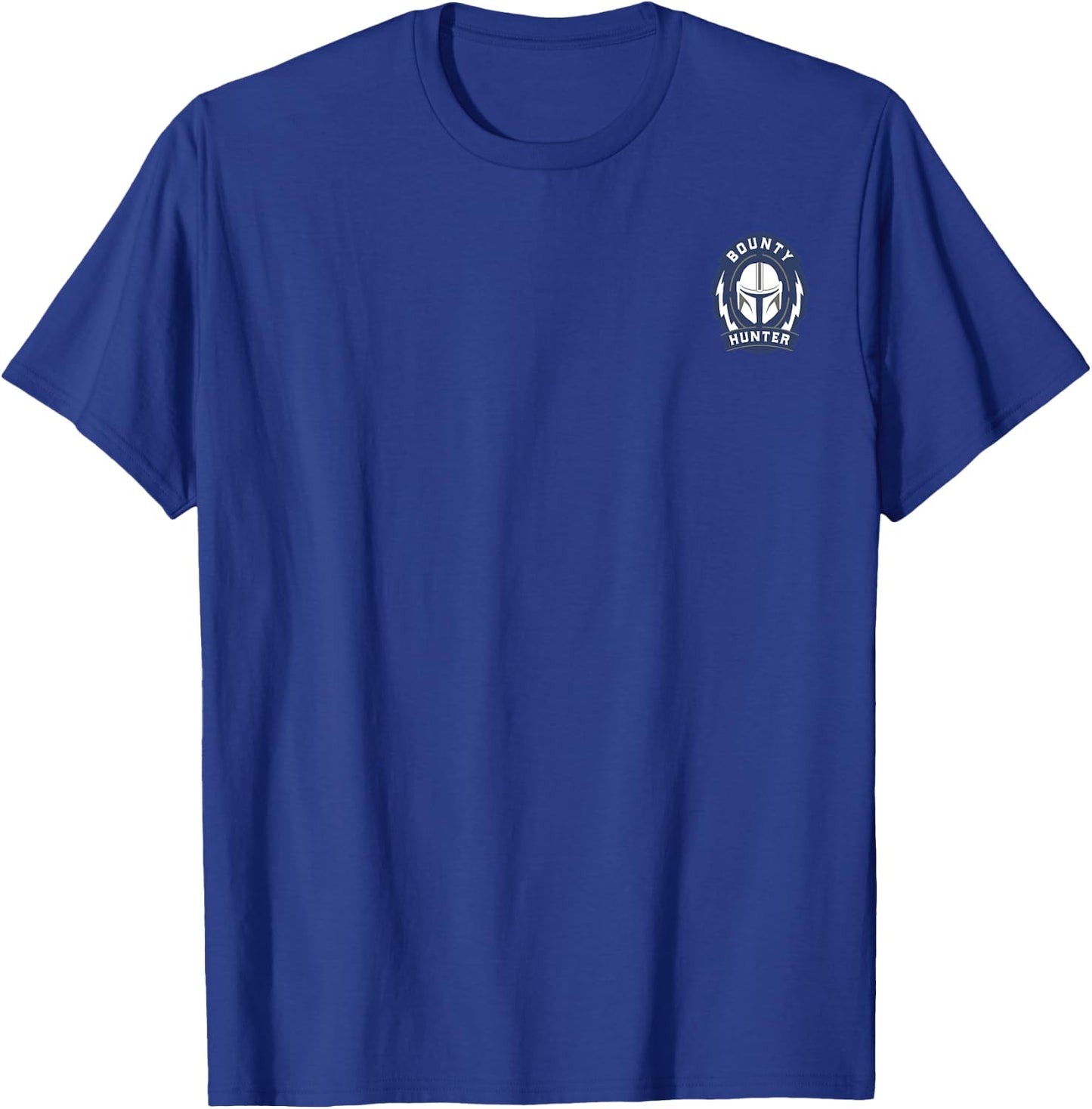 Star Wars The Mandalorian Bounty Hunter Left Chest Logo T-Shirt - T-Shirt | Royal