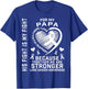His Fight Is My Fight Papa Lung Cancer Awareness Products T-Shirt - T-Shirt | Royal