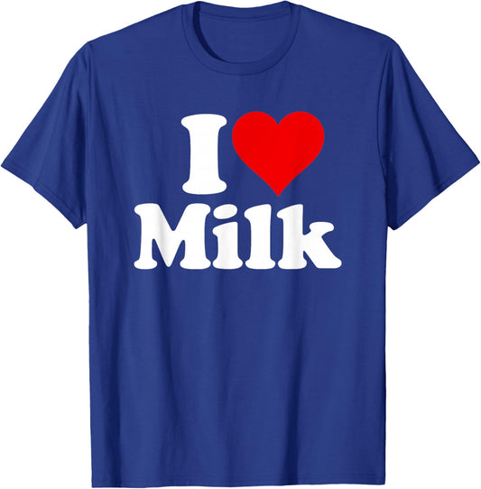 I Love Heart Milk T-Shirt - T-Shirt | Royal